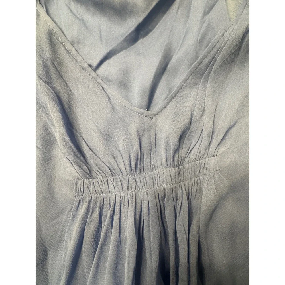 Diane Von Furstenberg  Silk Chiffon Blue Mini Dress‎ – Size 10